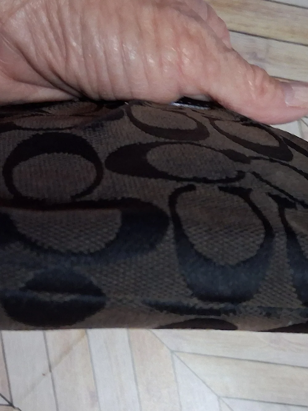Authentic Coach Signature Jacquard Cosmetic Bag